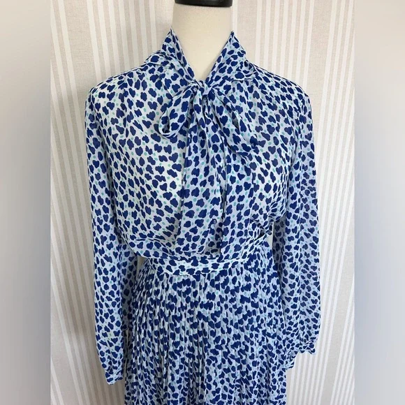 Vintage Givenchy Sport 3 Piece Skirt Set Blue Floral Print Women’s Size 8 - Picture 3 of 11